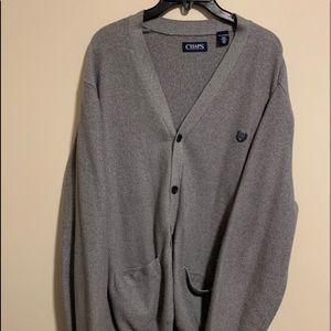 Chaps button down grey sweater. Has only been dry cleaned.  Exc condition